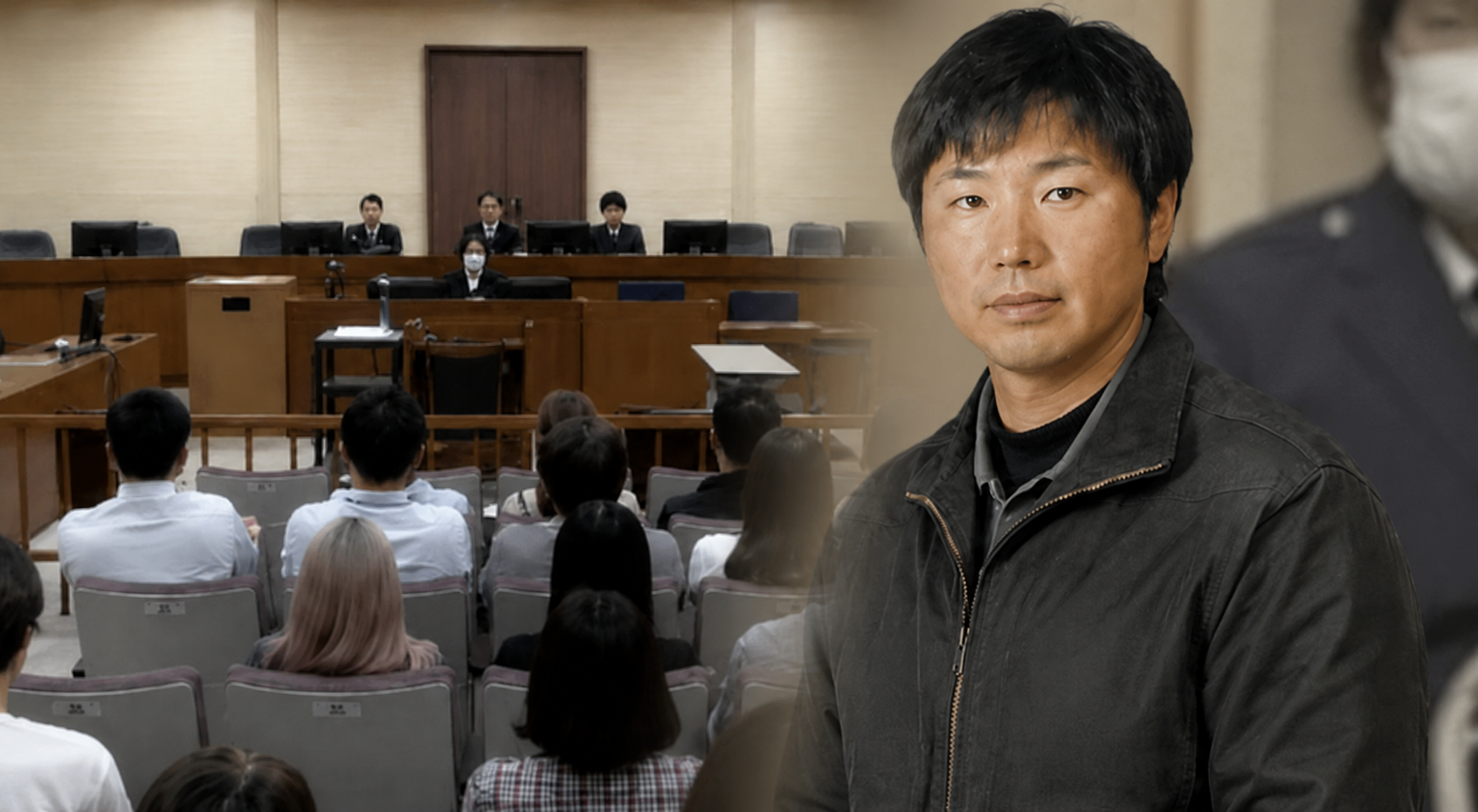 Courtroom during the appeal trial of Shuri Katagiri