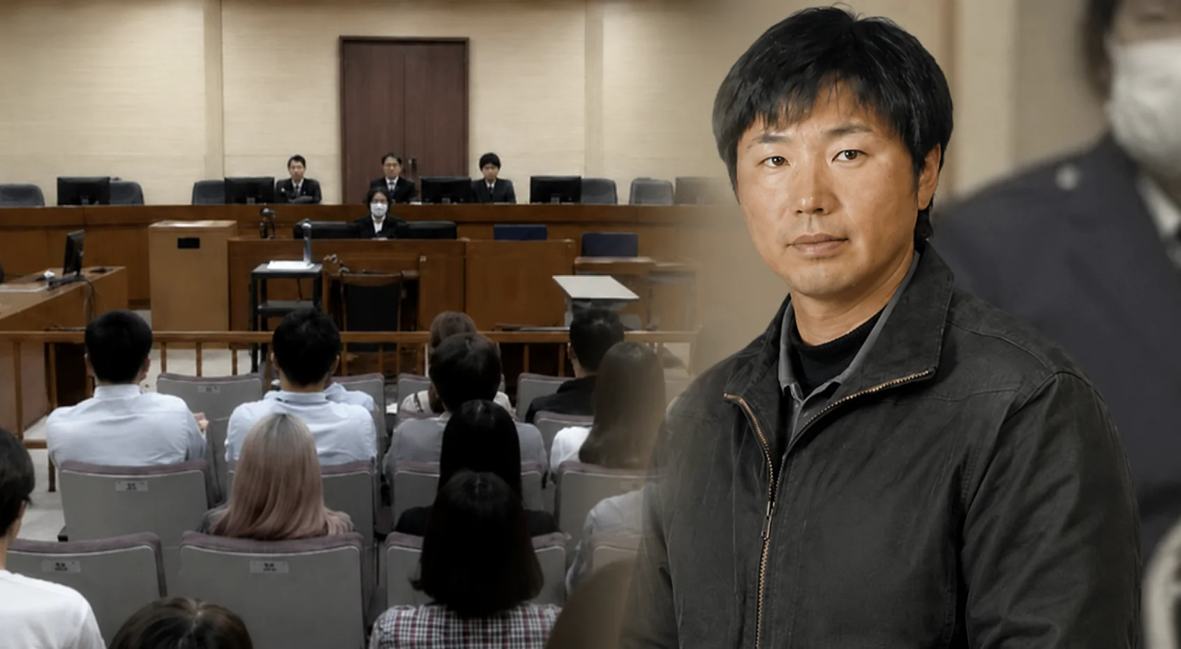 Courtroom during the appeal trial of Shuri Katagiri