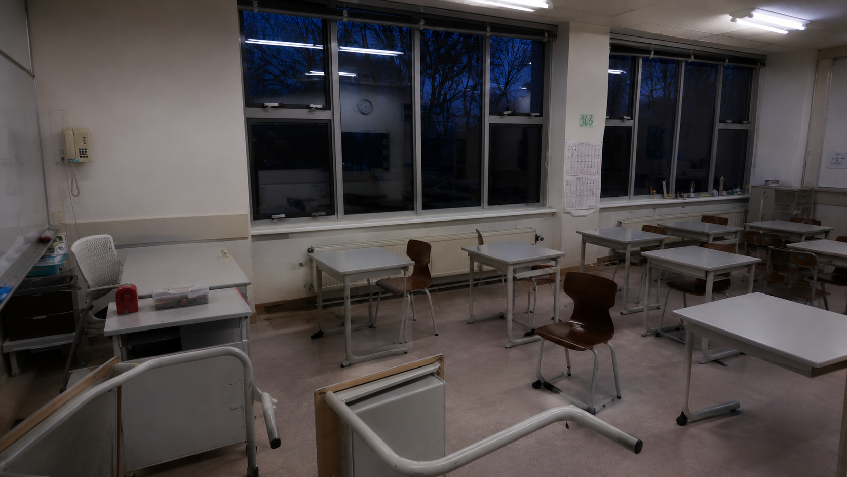 A cram school classroom in Kyoto, Japan