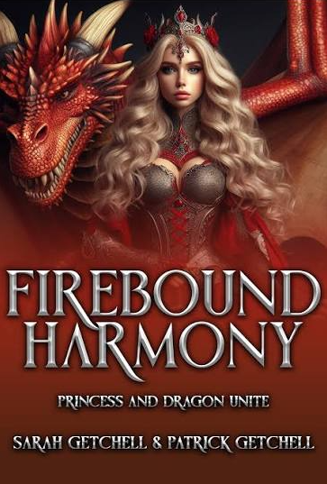 An open book with a fantasy novel cover