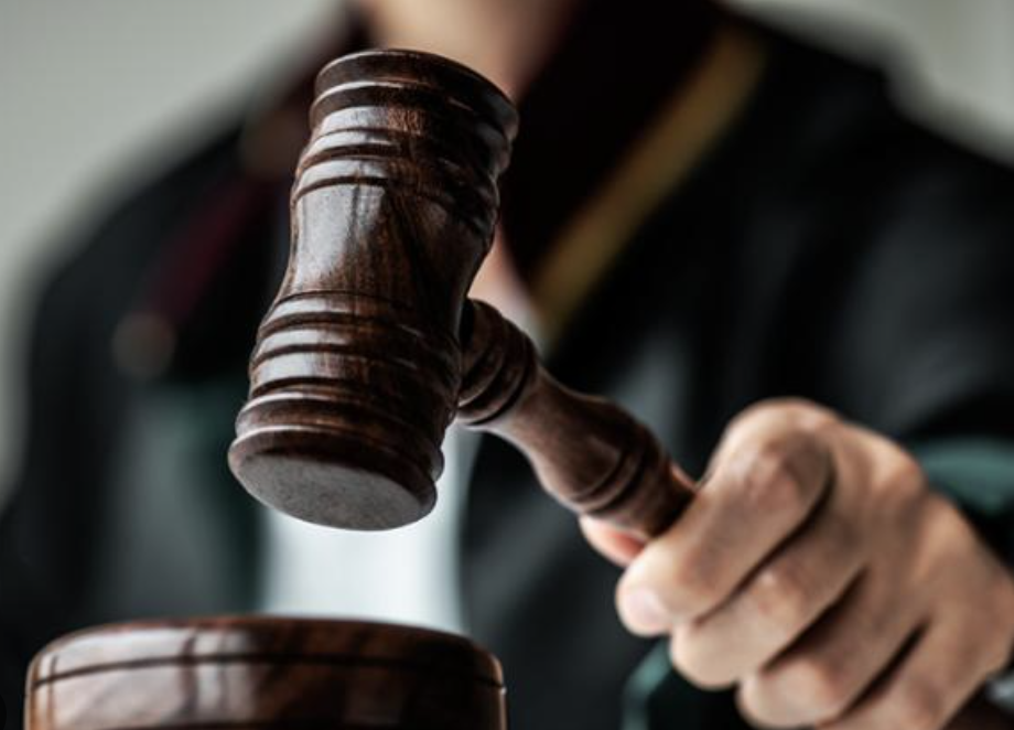 A Japanese courtroom during a criminal trial