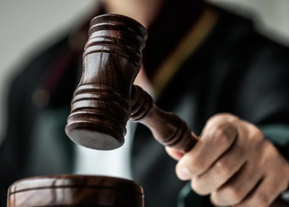 A Japanese courtroom during a criminal trial