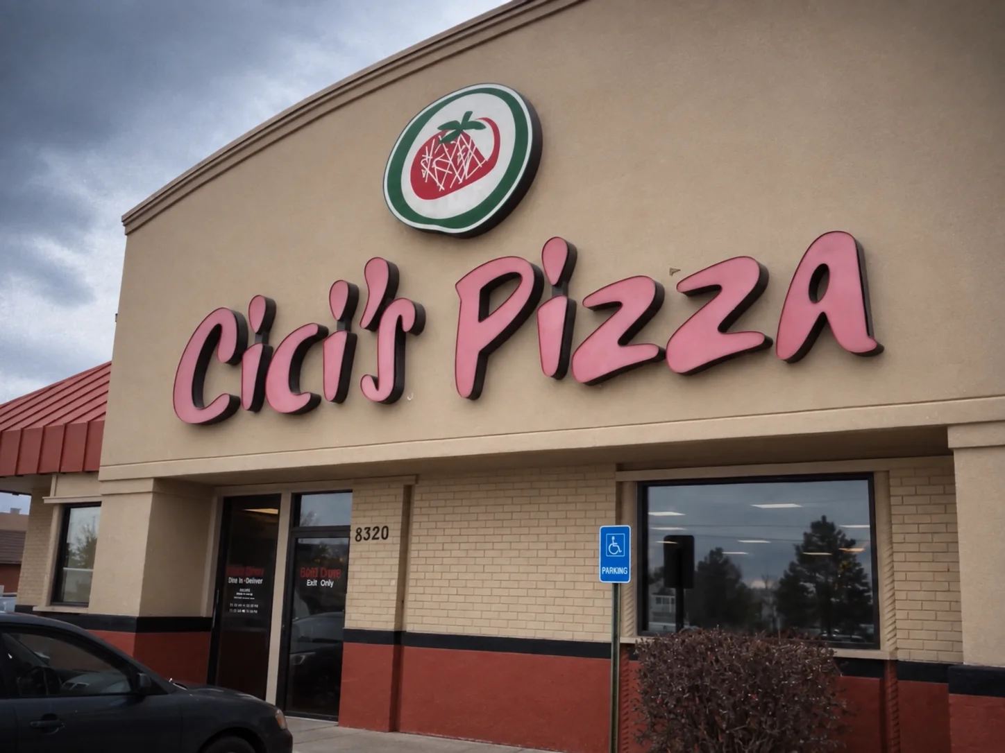 The storefront of Harold Sasko's pizza shop