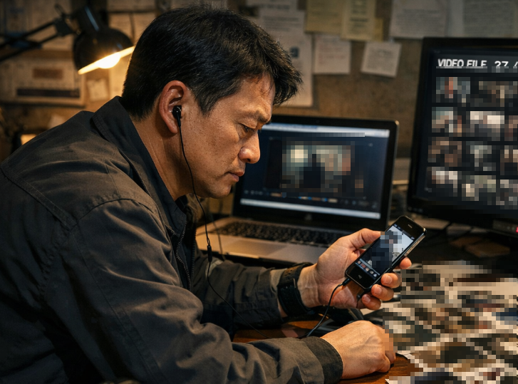Hong Kong police investigation scene
