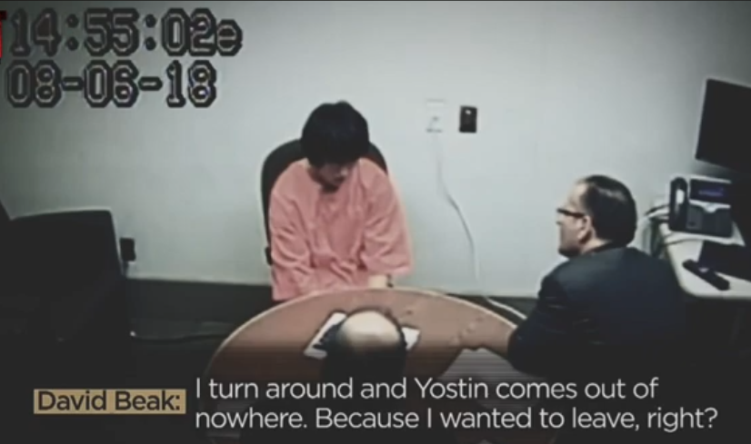 Courtroom during the trial of the two accused men