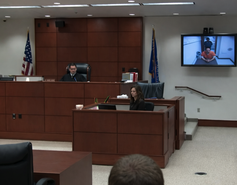 Courtroom during Steven Zelich's murder trial