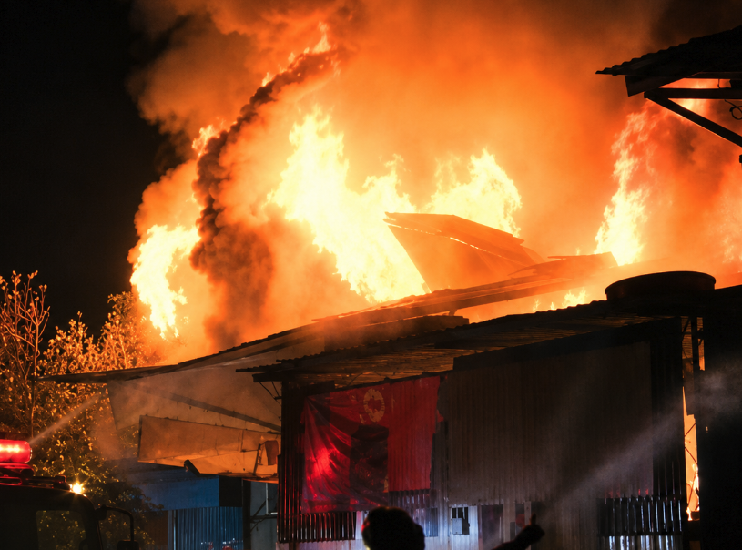 Firefighters responding to the blaze at the Weng family home