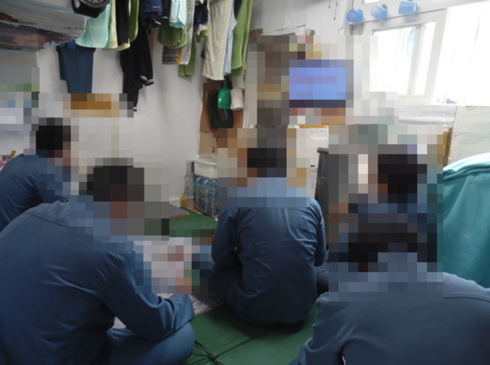 Courtroom during the trial of Kim in Suwon