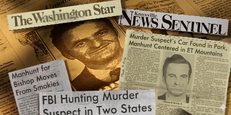 FBI wanted poster materials related to the search for Brad Bishop